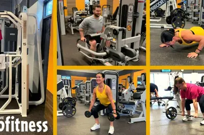 a collage of pictures of people in a gym at Cozy 1BR in Vieux-Longueuil +parking 14min Downtown in Longueuil