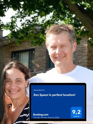 a man and a woman posing for a picture at Zen Space in perfect location! in Montréal