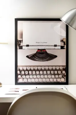 a computer monitor with a keyboard on a desk at Cozy 2-Bedroom à Plateau-Mont-Royal in Montréal