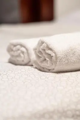 a roll of toilet paper sitting on a bed at Great 3B unit on Saint-Urbain in Montréal