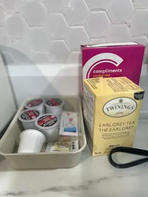 a box of milk and a carton of milk and some cups at 10 minutes to Montreal entire place 2 bedrooms private entrance in Laprairie