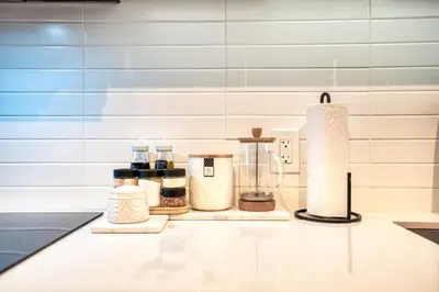 a counter with a bunch of items on it at Welcome Chez Milou in Montréal