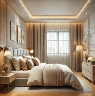 a bedroom with a large bed and a window at Chez Walid in Montréal