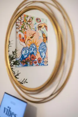 a plate with a picture of animals on it at Spacious 3BR in the heart of Village in Montréal