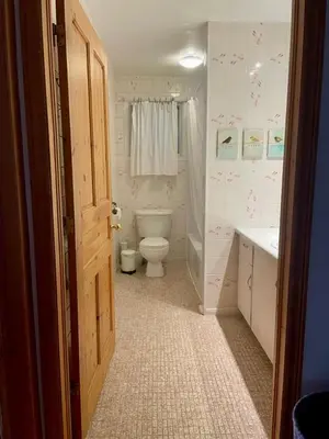 a bathroom with a toilet and a shower and a sink at Piece of heaven near Montreal in Saint-Marc-sur-Richelieu