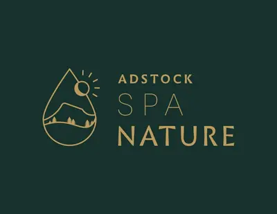 a sign that reads adopt spa nature with a picture of a water drop at Spa - Chalet Sur Les Sentiers du Pic-Bois in Adstock