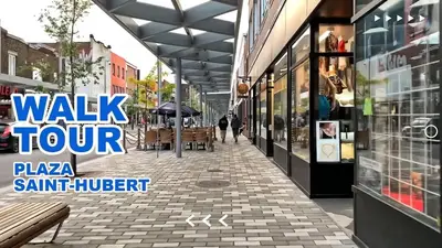 a walk tour of a shopping street with a walk at Shope & Stay Central 7 in Montréal