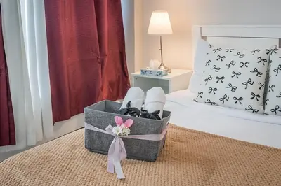 a bedroom with a box of shoes and a bed at Modern 1BR - Central Location in Montréal