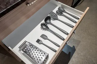a tray with utensils on top of a table at Chic Old Montreal Retreat - Iconic Location in Montréal