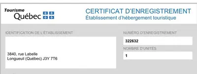 a screenshot of a cell phone screen with the text content department at Appartement Cool à Longueuil Plan A in Longueuil