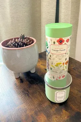 a planter and a flower pot sitting on a table at Riverside stay, 2 bedrooms, 1 office, free parking in Montréal