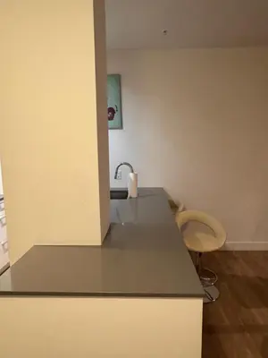 a kitchen with a sink and a counter top at Dreamzsuite in Montréal