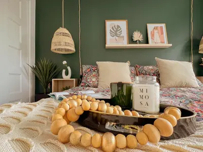 a bed with a tray of food on it at 205 - Cozy Green Oasis 1987 Collection with 2BR,Parking,DT in Montréal