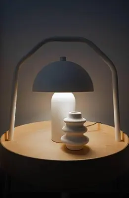 a table with a lamp on top of it at 210 - Fantastic Neat 2BR with Parking, Gym, near DT&Airport in Montréal