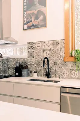 a kitchen with a sink and a counter top at Chalet Eastman in Eastman