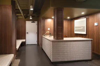 a bathroom with a sink and a tub in a room at Maison Sainte-Thérèse By Maisons & co in Montréal