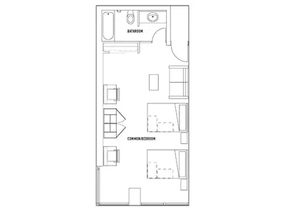 a floor plan of a house at Campus1 MTL Student Residence Downtown Montreal in Montréal