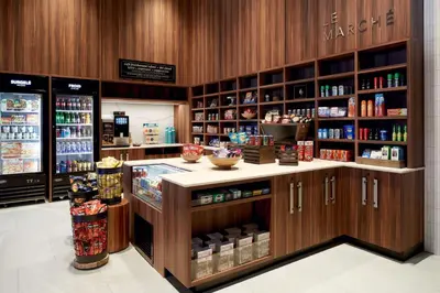 a pharmacyacist with a counter in a store at Hilton Garden Inn Montreal Midtown, Quebec, Canada in Montréal