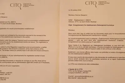 a page of a menu for a restaurant at Plaza12 - StringLights, XL Terrace, restos & shops in Montréal