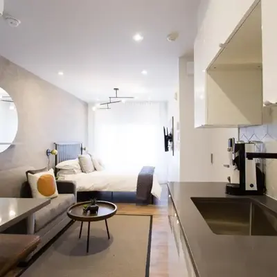The Santamaria Golden Palms Studio by Den Stays