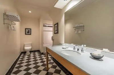 a bathroom with a sink and a toilet at LHotel in Montréal
