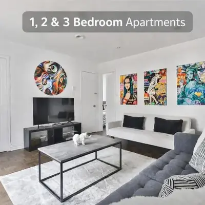 250 METERS to METRO BERRI UQAM - Spacious fully equipped APARTMENTS - 1 FREE PARKING per unit - in-unit Washer & Dryer - fully stocked KITCHEN - WORKSPACE PROVIDED - FAST WIFI - 5 minute walk to the FAMOUS ST CATHERINE & ST DENIS STREET